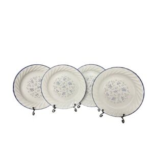 Corelle “English Meadow” Dessert Plates – Set of 4 – Blue Floral – Vintage